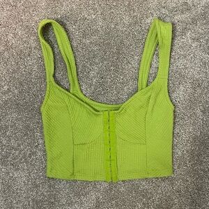 Urban outfitters green corset crop top